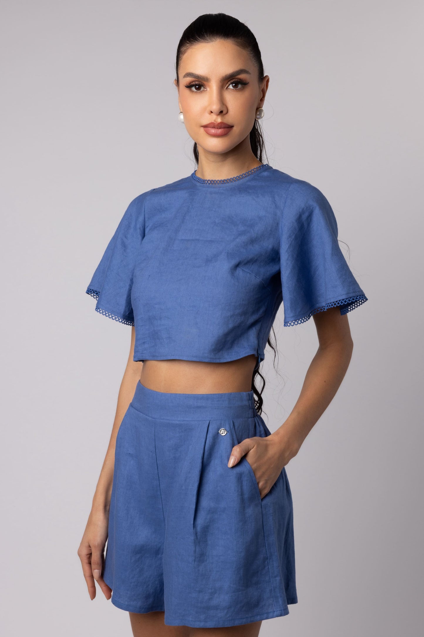 BARBARA - SHORT JEAN BLUE