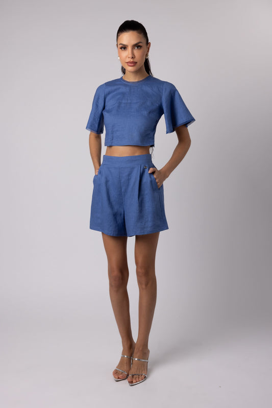 BARBARA - SHORT JEAN BLUE