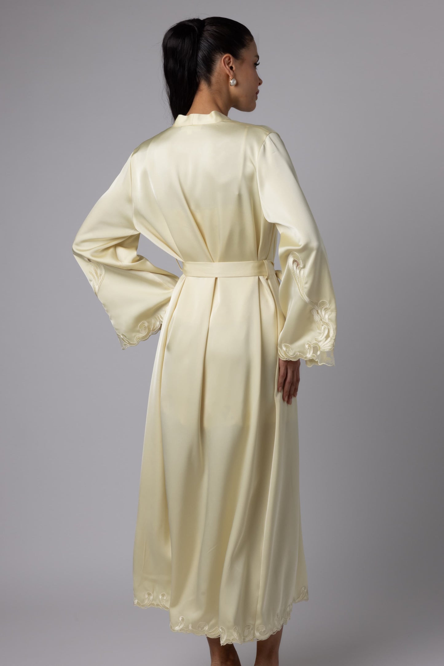 LORA - LONG KIMONO  YELLOW