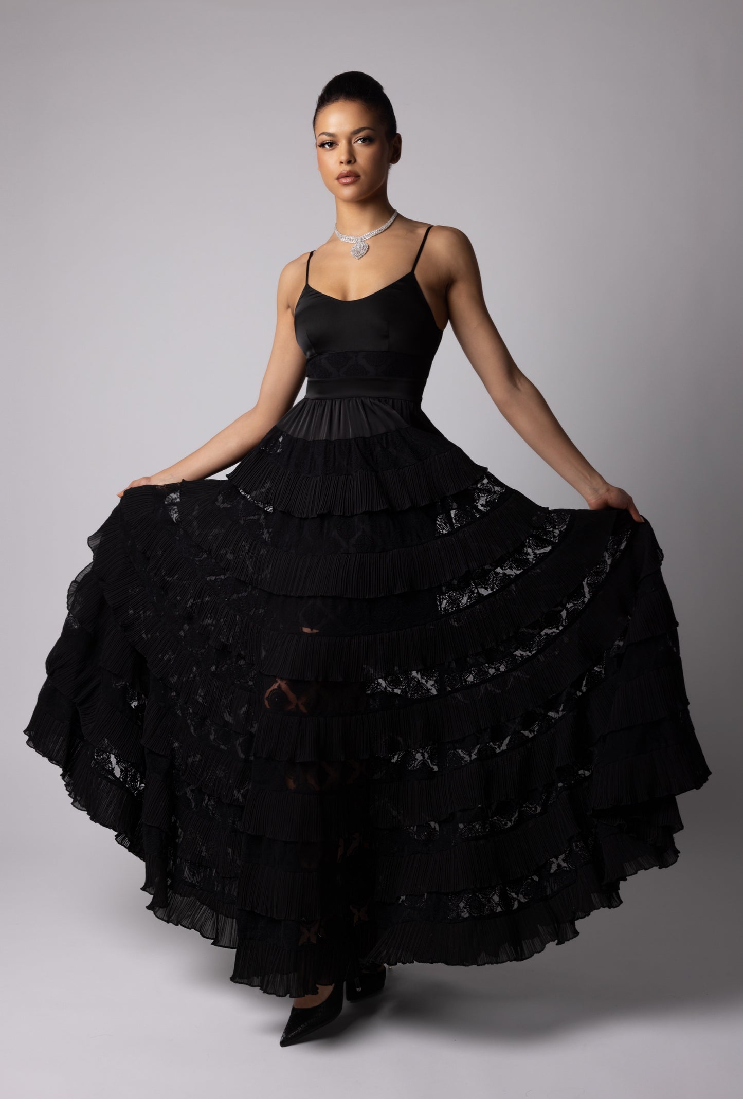 SWAN DRESS - BLACK