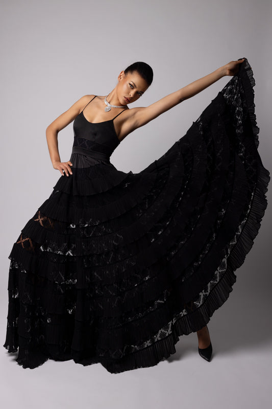 SWAN DRESS - BLACK