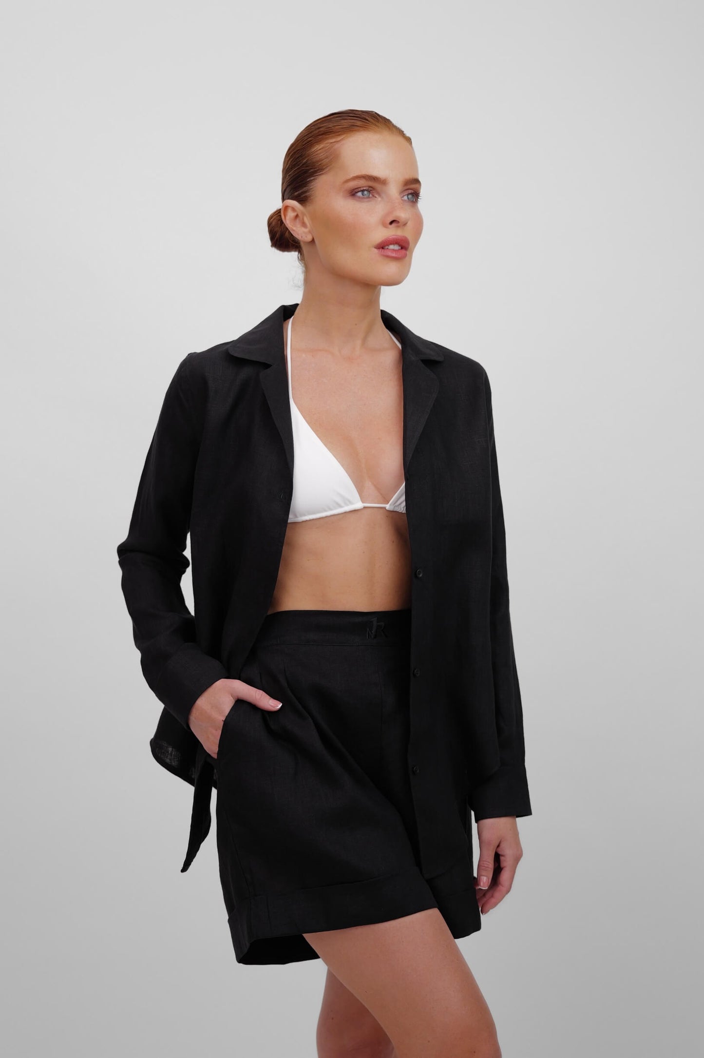 RIVIERA LINEN - BLACK