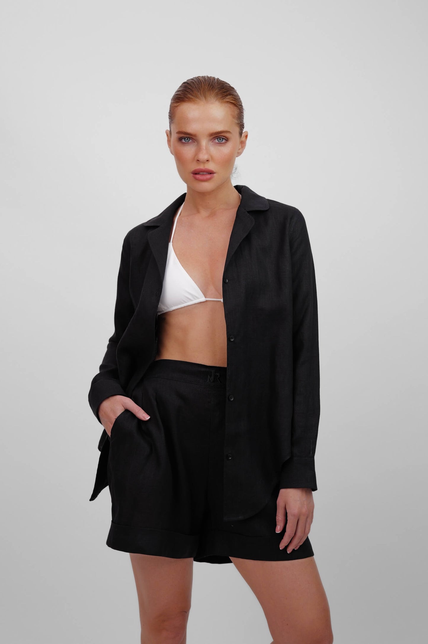 RIVIERA LINEN - BLACK