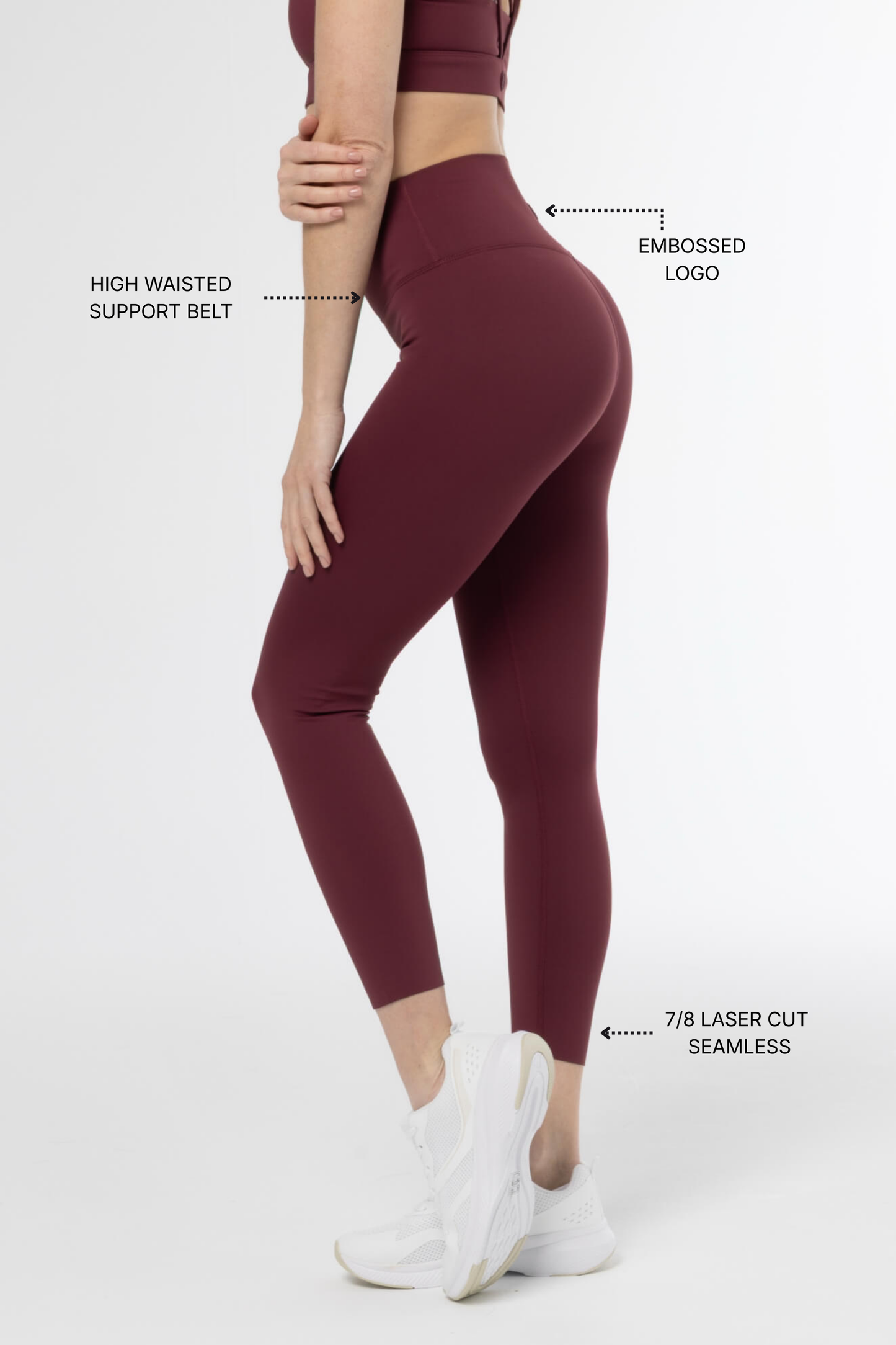 ULTRA FORCE L - LEGGING BURGUNDY
